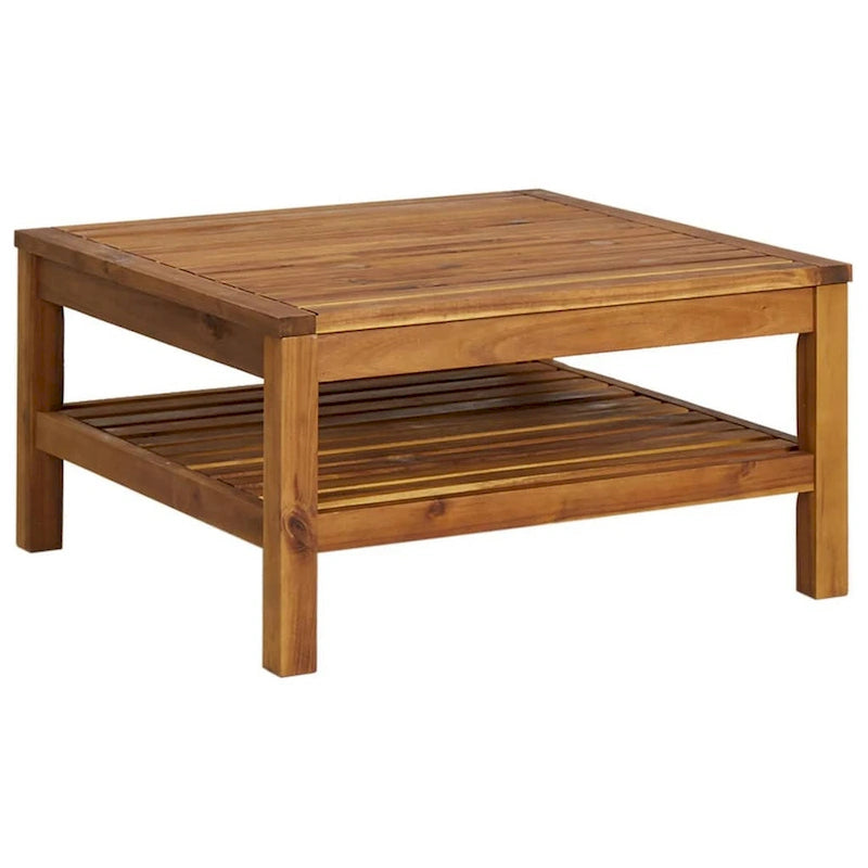 10pc Outdoor Modular Sofa Set, Coffee Table, Solid Acacia Wood, Cream