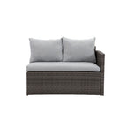 7 Pcs Patio Furniture Set, Outdoor Sectional Sofa Set, All Weather Rattan Conversation Set with High Dining Table and Ottoman