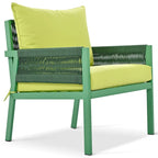 4-Piece Patio Furniture Set, Outdoor Garden Conversation Set with Tempered Glass Table, Deep Seating and Thick Cushion
