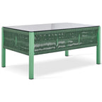 4-Piece Patio Furniture Set, Outdoor Garden Conversation Set with Tempered Glass Table, Deep Seating and Thick Cushion