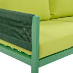 4-Piece Patio Furniture Set, Outdoor Garden Conversation Set with Tempered Glass Table, Deep Seating and Thick Cushion