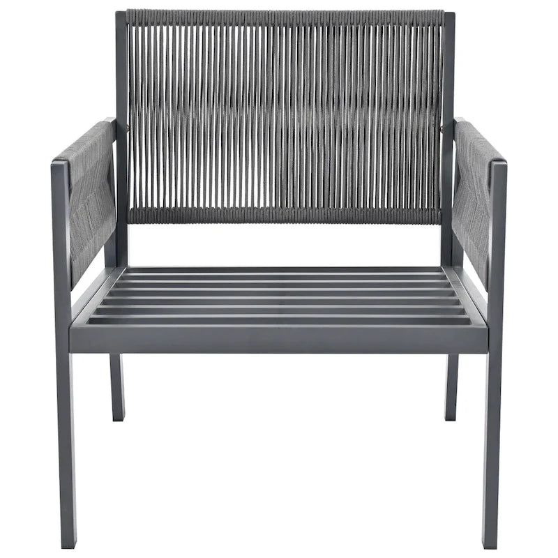 4-Piece Patio Furniture Set, Outdoor Garden Conversation Set with Tempered Glass Table, Deep Seating and Thick Cushion