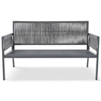 4-Piece Patio Furniture Set, Outdoor Garden Conversation Set with Tempered Glass Table, Deep Seating and Thick Cushion