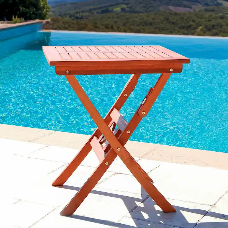 Reddish Brown Folding Bistro Table