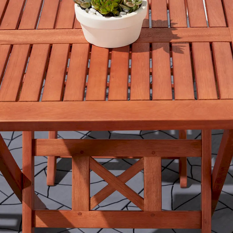Reddish Brown Folding Bistro Table