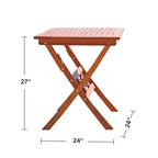Reddish Brown Folding Bistro Table