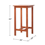 Reddish Brown Folding Bistro Table