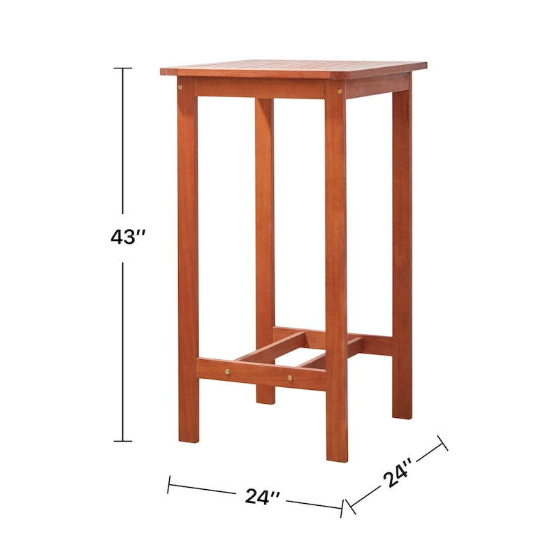 Reddish Brown Folding Bistro Table