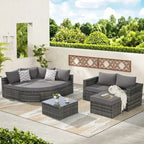 Outdoor Patio Sofa Set for Poolside Relaxation and Entertainment