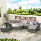 Outdoor Patio Sofa Set for Poolside Relaxation and Entertainment
