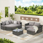 Outdoor Patio Sofa Set for Poolside Relaxation and Entertainment