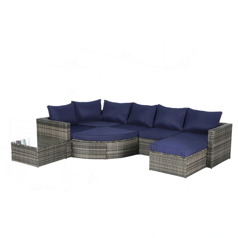 Outdoor Patio Sofa Set for Poolside Relaxation and Entertainment