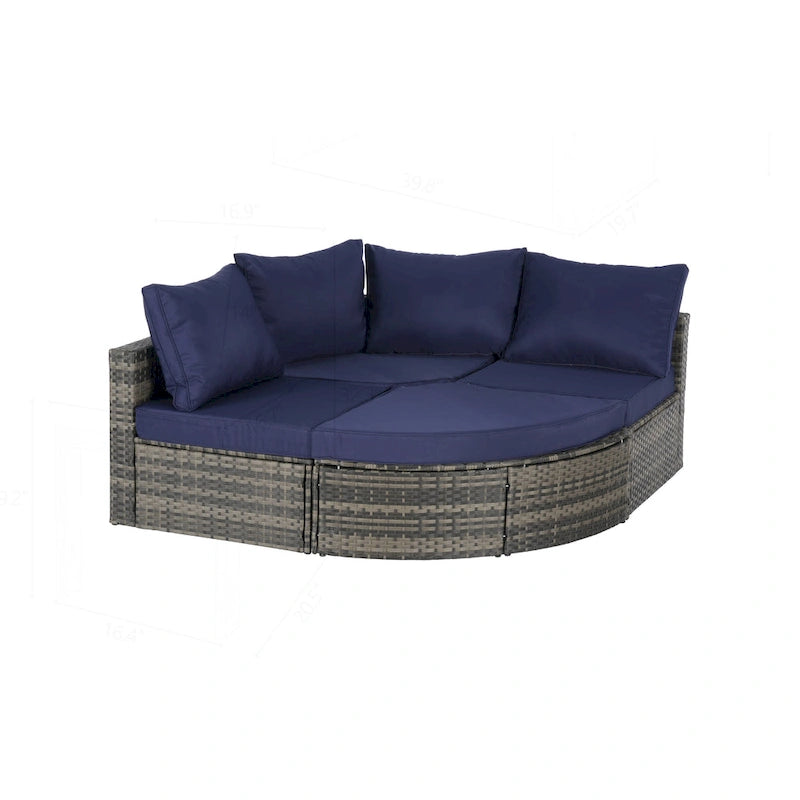 Outdoor Patio Sofa Set for Poolside Relaxation and Entertainment