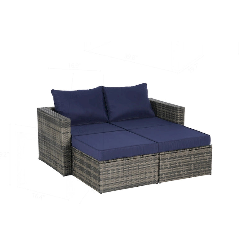 Outdoor Patio Sofa Set for Poolside Relaxation and Entertainment