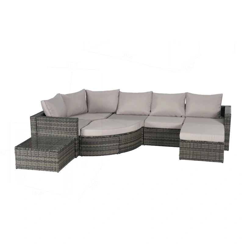Outdoor Patio Sofa Set for Poolside Relaxation and Entertainment