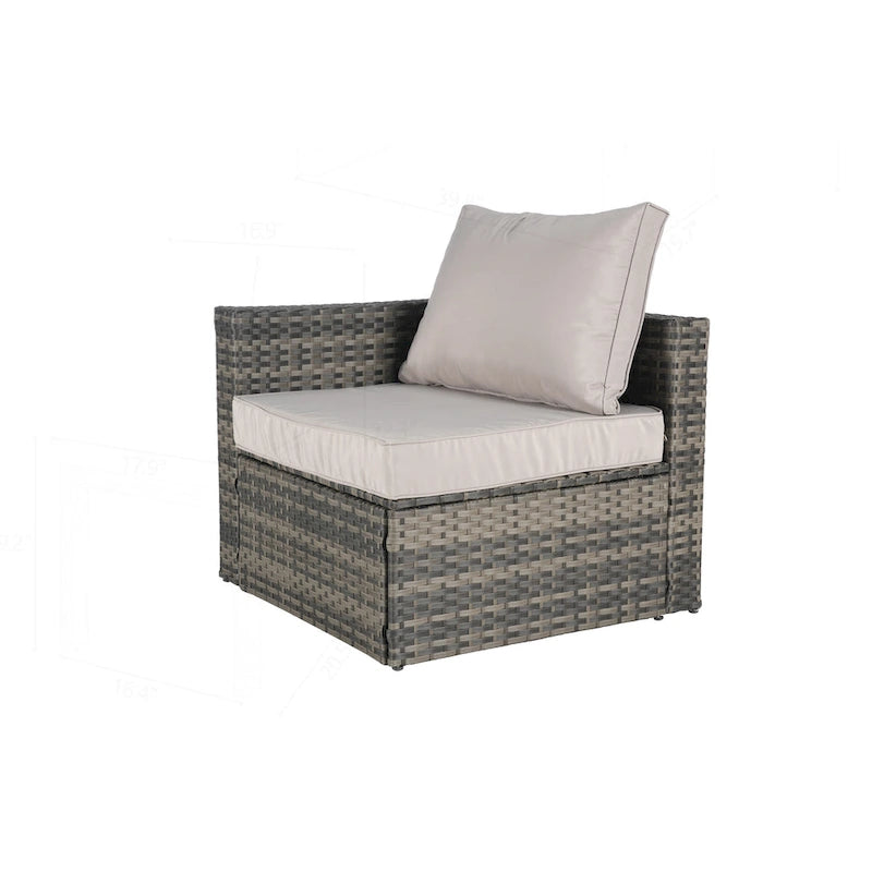 Outdoor Patio Sofa Set for Poolside Relaxation and Entertainment
