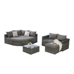 Outdoor Patio Sofa Set for Poolside Relaxation and Entertainment