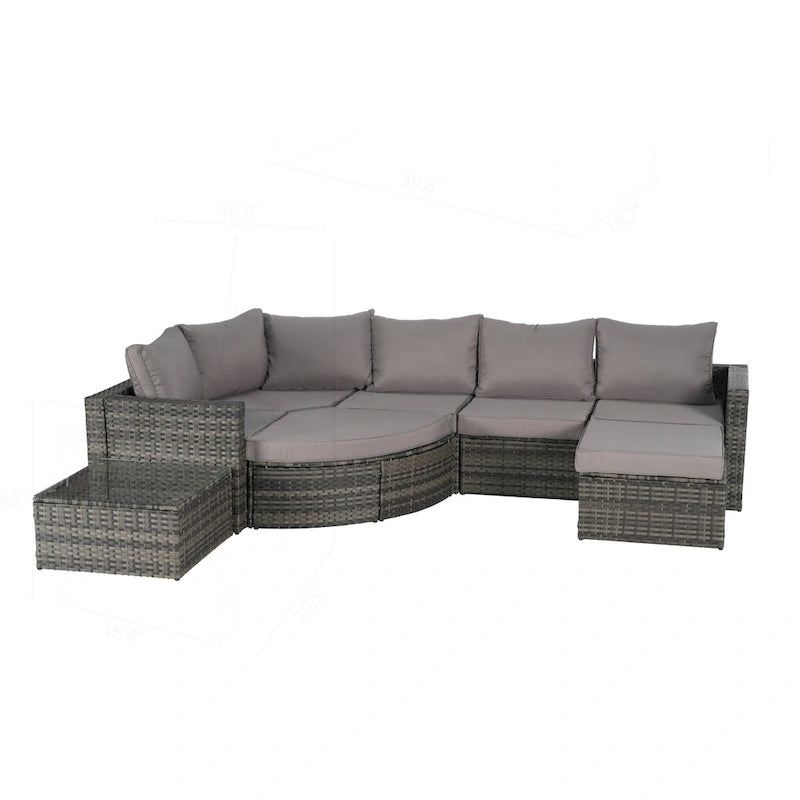 Outdoor Patio Sofa Set for Poolside Relaxation and Entertainment