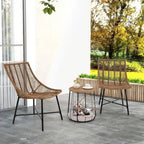 Costway 3 PCS Outdoor Furniture Set with Pet House & Heavy Duty Metal - See Details