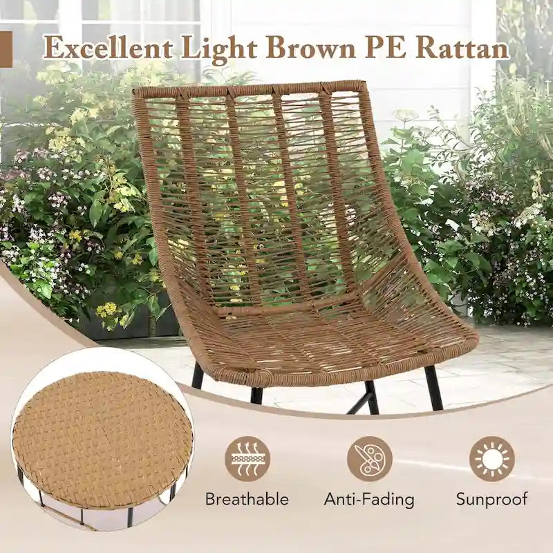 Costway 3 PCS Outdoor Furniture Set with Pet House & Heavy Duty Metal - See Details