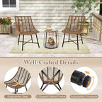 Costway 3 PCS Outdoor Furniture Set with Pet House & Heavy Duty Metal - See Details