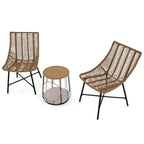 Costway 3 PCS Outdoor Furniture Set with Pet House & Heavy Duty Metal - See Details