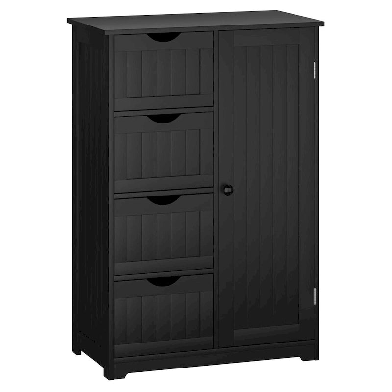 Gymax Storage Floor Cabinet Organizer Cupboard w/ 4 Drawers Adjustable - See Details