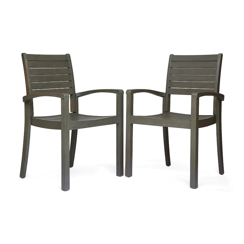 Outdoor Dining Chairs with Stackable Design