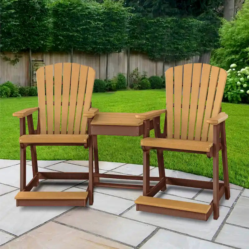 Counter Height Settee Table Combo