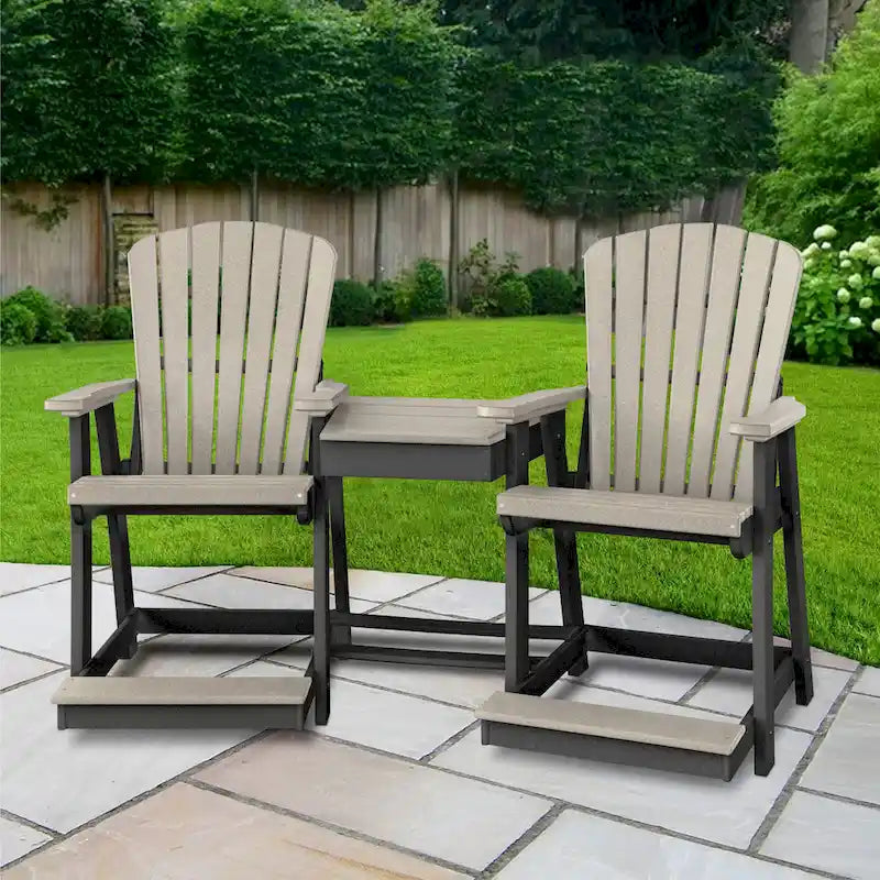 Counter Height Settee Table Combo