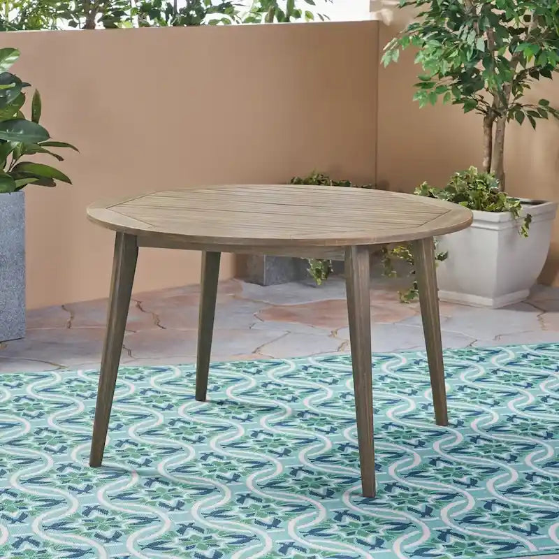 Reina Outdoor 5 Piece Wood and Wicker Dining Set by Christopher Knight Home