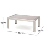 Cape Coral Outdoor 11 Seater Aluminum U-Shaped Sofa Sectional and Table Set by Christopher Knight Home