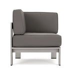 Cape Coral Outdoor 11 Seater Aluminum U-Shaped Sofa Sectional and Table Set by Christopher Knight Home