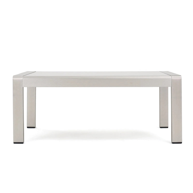 Cape Coral Outdoor 11 Seater Aluminum U-Shaped Sofa Sectional and Table Set by Christopher Knight Home