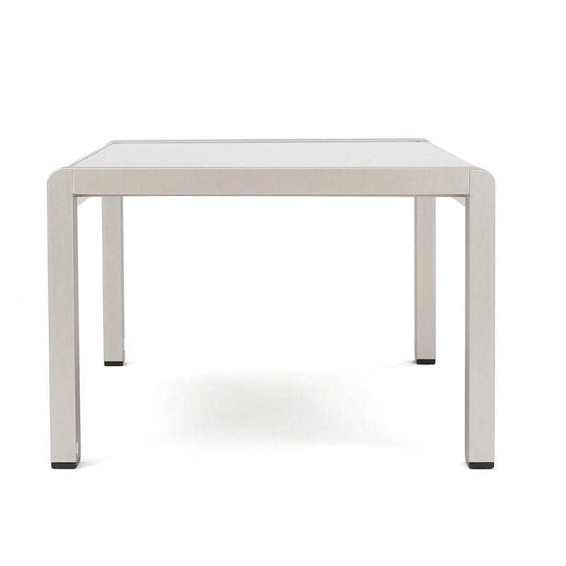 Cape Coral Outdoor 11 Seater Aluminum U-Shaped Sofa Sectional and Table Set by Christopher Knight Home