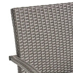 Stillwater Outdoor 6-Seater Acacia Wood Dining Set with Wicker Chairs by Christopher Knight Home