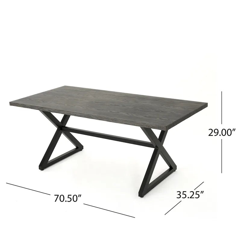 Isola Outdoor 6-piece Rectangle Aluminum Wicker Dining Set by Christopher Knight Home