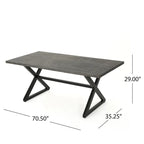 Isola Outdoor 6-piece Rectangle Aluminum Wicker Dining Set by Christopher Knight Home