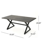 Isola Outdoor 6-piece Rectangle Aluminum Wicker Dining Set by Christopher Knight Home