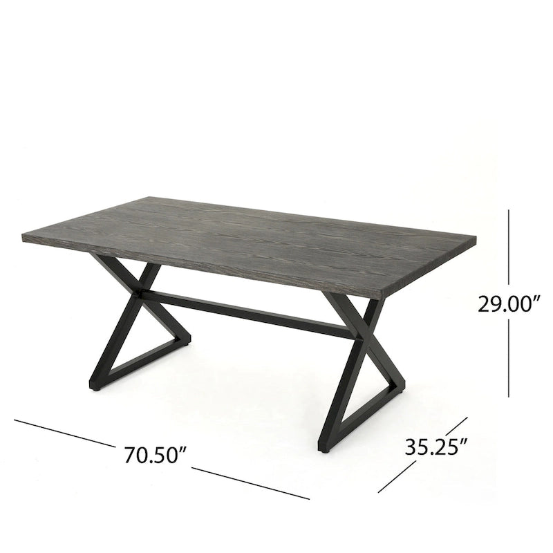 Isola Outdoor 6-piece Rectangle Aluminum Wicker Dining Set by Christopher Knight Home