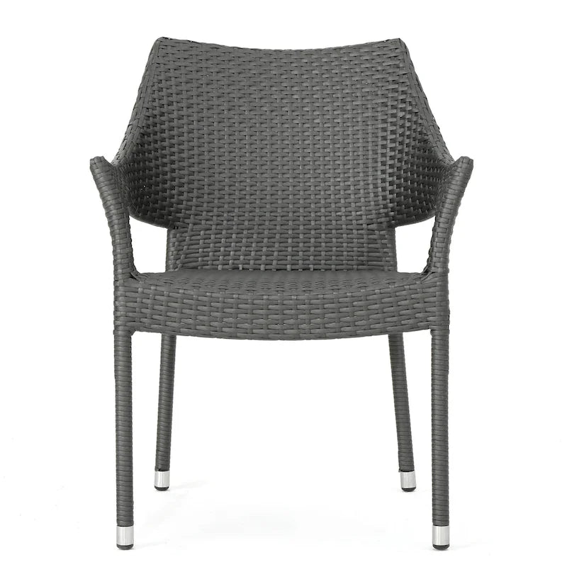 Isola Outdoor 6-piece Rectangle Aluminum Wicker Dining Set by Christopher Knight Home