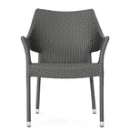 Isola Outdoor 6-piece Rectangle Aluminum Wicker Dining Set by Christopher Knight Home