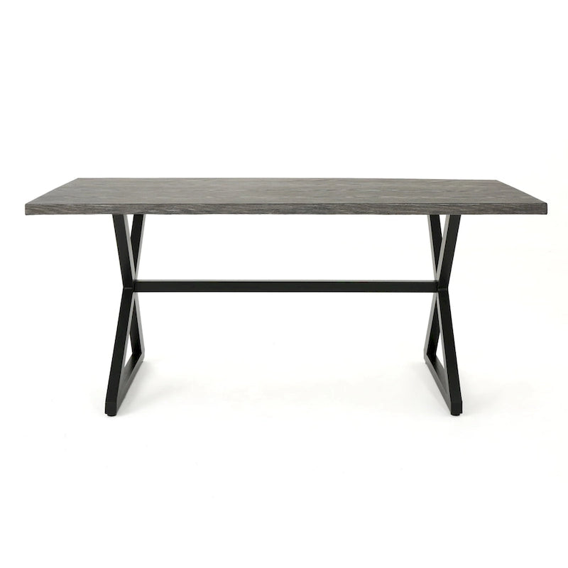 Isola Outdoor 6-piece Rectangle Aluminum Wicker Dining Set by Christopher Knight Home