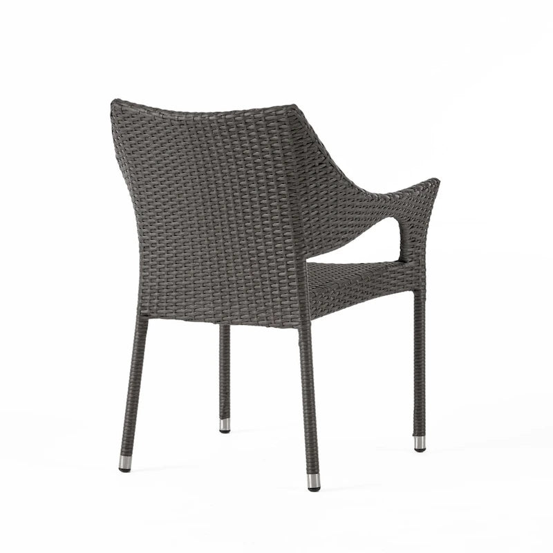 Isola Outdoor 6-piece Rectangle Aluminum Wicker Dining Set by Christopher Knight Home
