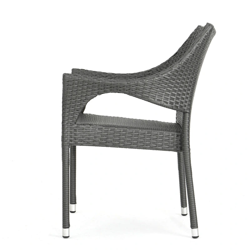 Isola Outdoor 6-piece Rectangle Aluminum Wicker Dining Set by Christopher Knight Home