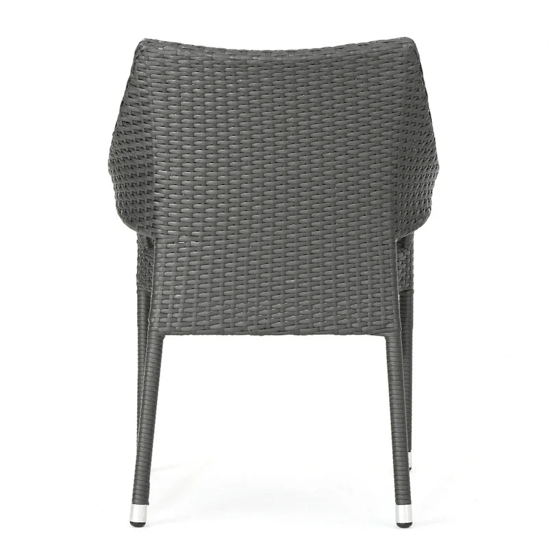 Isola Outdoor 6-piece Rectangle Aluminum Wicker Dining Set by Christopher Knight Home
