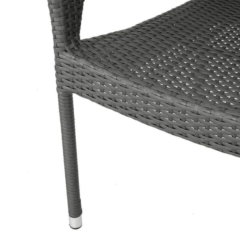 Isola Outdoor 6-piece Rectangle Aluminum Wicker Dining Set by Christopher Knight Home
