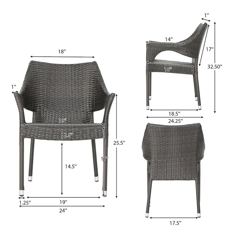 Isola Outdoor 6-piece Rectangle Aluminum Wicker Dining Set by Christopher Knight Home