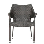 Isola Outdoor 6-piece Rectangle Aluminum Wicker Dining Set by Christopher Knight Home