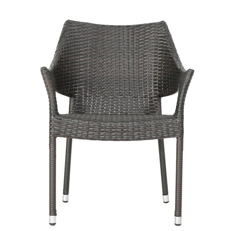 Isola Outdoor 6-piece Rectangle Aluminum Wicker Dining Set by Christopher Knight Home